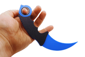 karambit fidget 3d – obrotowa zabawka antystresowa | druk 3d czerwony