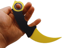 karambit fidget 3d – obrotowa zabawka antystresowa | druk 3d czerwony