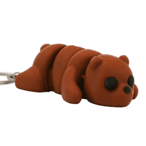 brelok 3d brązowy miś flexi uroczy dodatek do kluczy i plecaka! (6 cm)