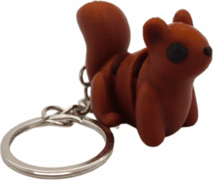 słodki brelok wiewiórka brązowa 3cm idealny do kluczy, prezent