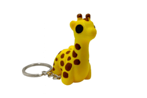 brelok Żyrafa 3d – Żółto brązowy, 5 cm – nowy, pla, idealny na prezent!