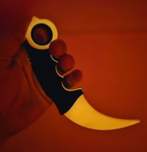 karambit fidget 3d glow – Świecący obrotowy gadżet antystresowy | druk 3d