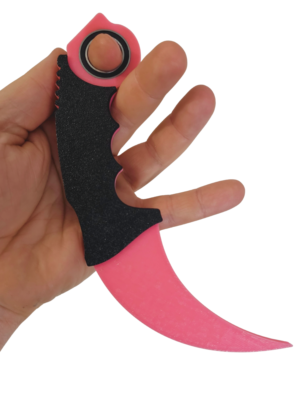 karambit fidget 3d – obrotowa zabawka antystresowa | druk 3d czerwony (kopia)
